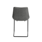 Flynn Side Chair in Vintage Gray with Black Steel Legs // Set of 2