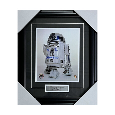 Kenny Baker (deceased) Framed Autographed "Star Wars" 8X10 Photo