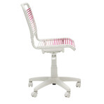 Bungie Low Back Office Chair // Blush with White Frame and Base