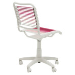 Bungie Low Back Office Chair // Blush with White Frame and Base