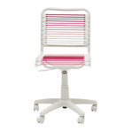 Bungie Low Back Office Chair // Blush with White Frame and Base