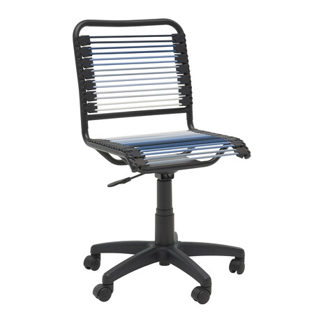 Bungie Low Back Office Chair // Blue Ombre with Matte Black Frame