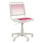 Bungie Low Back Office Chair // Blush with White Frame and Base