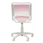 Bungie Low Back Office Chair // Blush with White Frame and Base