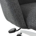 Minna Office Chair // Dark Gray Fabric with Polished Aluminum Base