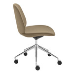 Lyle Office Chair // Taupe Fabric with Polished Aluminum Base