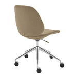 Lyle Office Chair // Taupe Fabric with Polished Aluminum Base