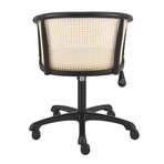 Elsy Office Chair // Black with Beige Velvet Seat and Black Base