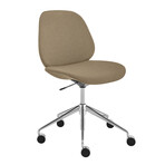 Lyle Office Chair // Taupe Fabric with Polished Aluminum Base