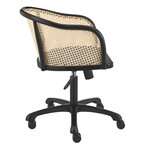 Elsy Office Chair // Black with Black Velvet Seat and Black Base