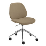 Lyle Office Chair // Taupe Fabric with Polished Aluminum Base