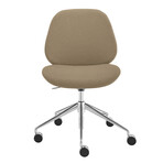 Lyle Office Chair // Taupe Fabric with Polished Aluminum Base