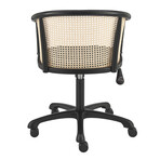 Elsy Office Chair // Black with Black Velvet Seat and Black Base