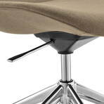 Lyle Office Chair // Taupe Fabric with Polished Aluminum Base