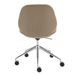 Lyle Office Chair // Taupe Fabric with Polished Aluminum Base