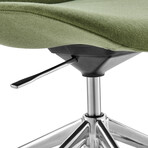 Lyle Office Chair // Green Fabric with Polished Aluminum Base