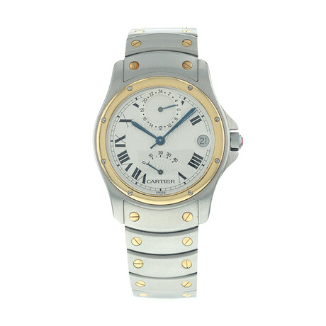 Cartier Ladies Santos Ronde Dual Time Automatic // W20038R3 // Pre-Owned