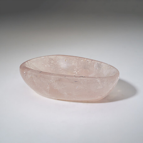 Genuine Polished Rose Quartz Dish // .6 lbs