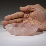 Genuine Polished Rose Quartz Dish // .6 lbs