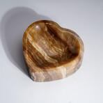 Genuine Polished Banded Calcite Heart Dish // 1.9 lbs