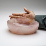 Genuine Polished Rose Quartz Bowl from Brazil // 4 lbs