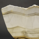 Genuine White Banded Onyx Bowl From Mexico // 21 lbs