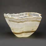 Genuine White Banded Onyx Bowl From Mexico // 21 lbs