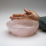 Genuine Polished Rose Quartz Bowl from Brazil // 3.4 lbs