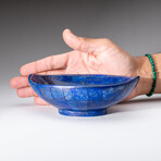 Genuine Polished Lapis Lazuli Oval Bowl // 376.4 grams