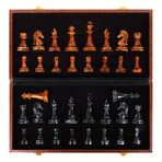 Retro Royal Metal Chess Set 