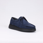 Suede Slip-On Dress Shoe // Dark Blue (Euro: 45)