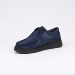 Suede Slip-On Dress Shoe // Dark Blue (Euro: 42)