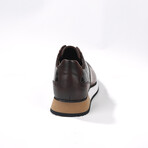 Croc Embossed Sneakers Dress Shoes // Brown + Black (Euro: 45)