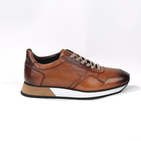 Sneakers Dress Shoe // Tobacco + Beige + White (Euro: 39)