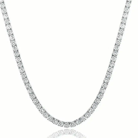 30 Carat Moissanite Pendant Necklace in 925 Sterling Silver - Unisex - Men or Women