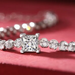 0.5 Caret 925 Silver Moissanite Tennis Bracelet