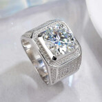 5 Carat Round Cut Moissanite Ring for Men // 925 Sterling Silver (11)