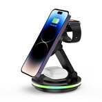 4-in-1 Magnetic Rotatable Wireless Chargers // Black