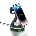 4-in-1 Magnetic Rotatable Wireless Chargers // Black