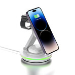 4-in-1 Magnetic Rotatable Wireless Chargers // White