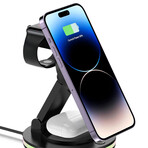 4-in-1 Magnetic Rotatable Wireless Chargers // Black