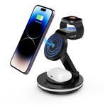 4-in-1 Magnetic Rotatable Wireless Chargers // Black