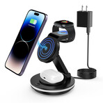 4-in-1 Magnetic Rotatable Wireless Chargers // Black