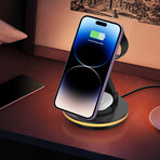 4-in-1 Magnetic Rotatable Wireless Chargers // Black