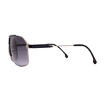 Men's // 1043/S DTY Aviator Sunglasses // Matte Blue Silver + Gray Gradient