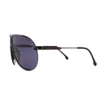 Men's // Superchampion V81 Aviator Sunglasses // Black Silver + Gray