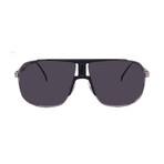 Men's // 1043/S DTY Aviator Sunglasses // Matte Blue Silver + Gray Gradient