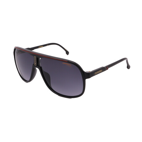 Men's // 1047/S OIT Aviator Sunglasses // Black Red + Gray Gradient