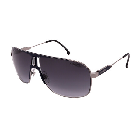 Men's // 1043/S DTY Aviator Sunglasses // Matte Blue Silver + Gray Gradient