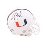 Ray Lewis Signed Miami Hurricanes Full-Size Helmet , Ed Reed Signed Miami Hurricanes Jersey , & Russell Maryland Signed Miami Hurricanes Mini Helmet